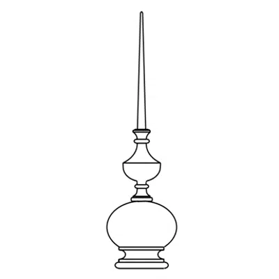 Image for Decorative Finials - 20 1/4" Double Ball and Spire