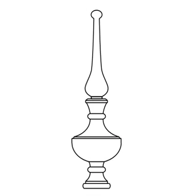 imazhi i Decorative Finials - 21" Ball and Spire 