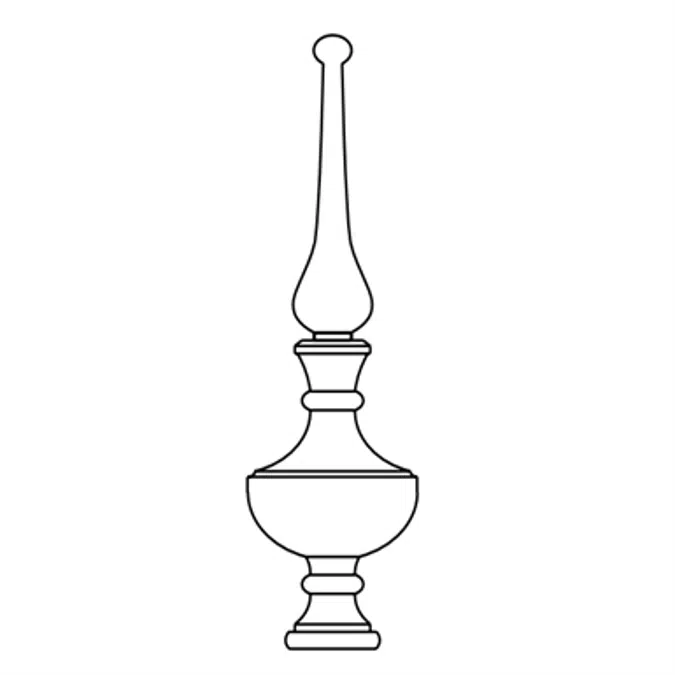 Decorative Finials - 21" Ball and Spire 