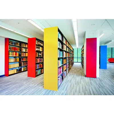 obraz dla Hybria 4-Post Library Shelving System