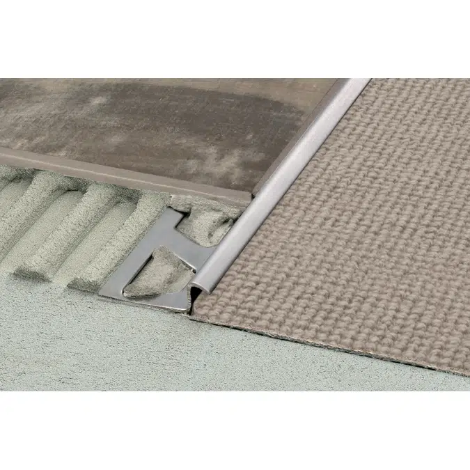 RENO-TK Edge-protection profile with minimum reveal for sloped transitions