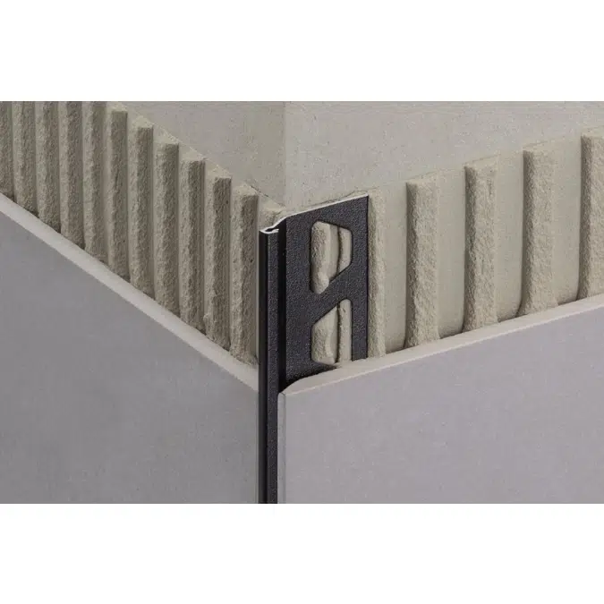 Schluter®-FINEC-SQ Finishing and edge protection profile with a slim, squared reveal