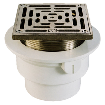 Image for On-Grade PVC/ABS Adjustable Floor Drain w/Square Strainer - FD-12-SQ