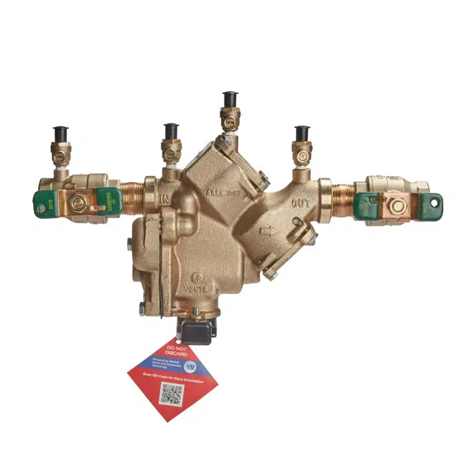 Lead Free* Reduced Pressure Valve Assembly Backflow Preventers with Flood Sensor - Small Diameter 3/4 - 2 Inch Sizes - LF909-FS - Small