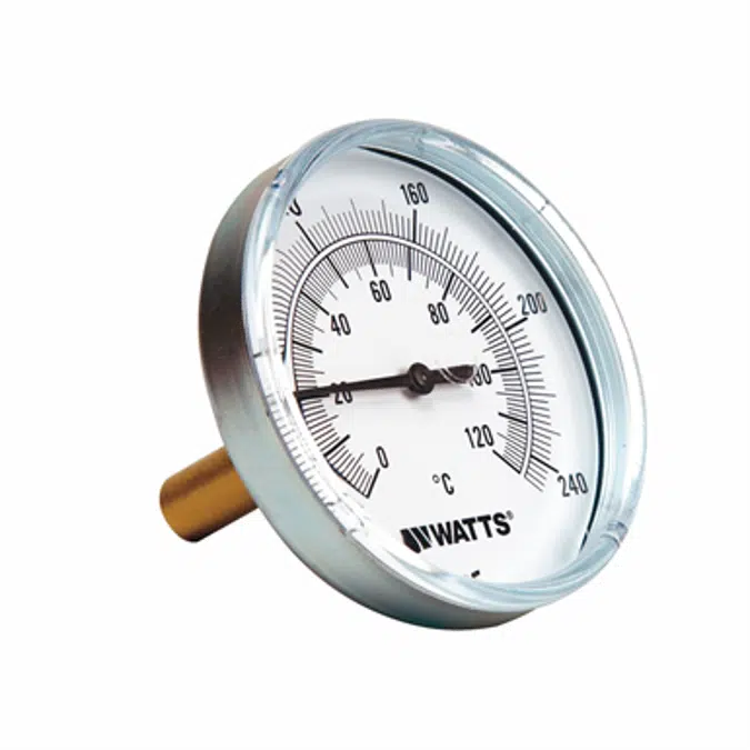 Lead Free* Center Back-Entry Bimetal Thermometer - LFTB
