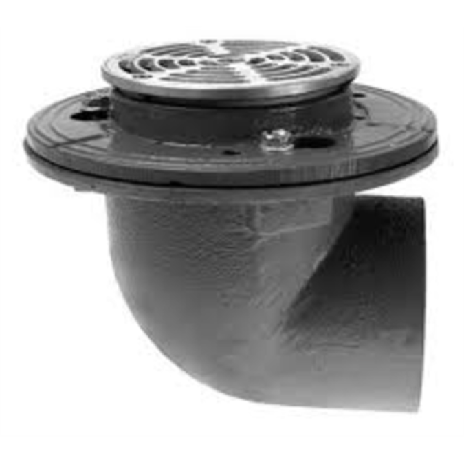Floor Drain with No Hub (MJ) Side Outlet - FD-160-C