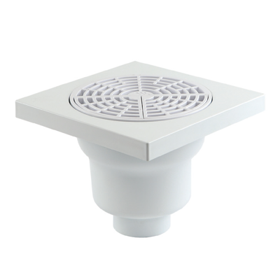 TriCore™ Composite Floor Sink 8" Square x 6" Deep PVC Sanitary Floor Sink - FS-520