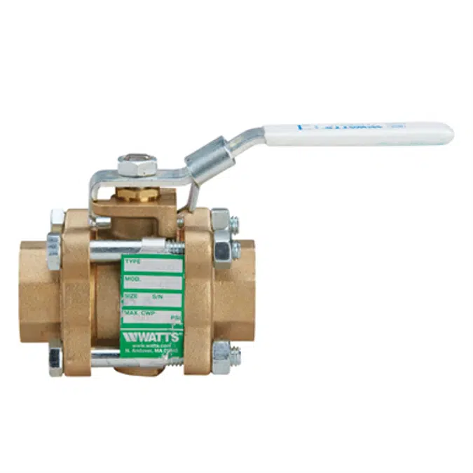 3-Piece, Full Port, Brass Ball Valves - B6800, B6801