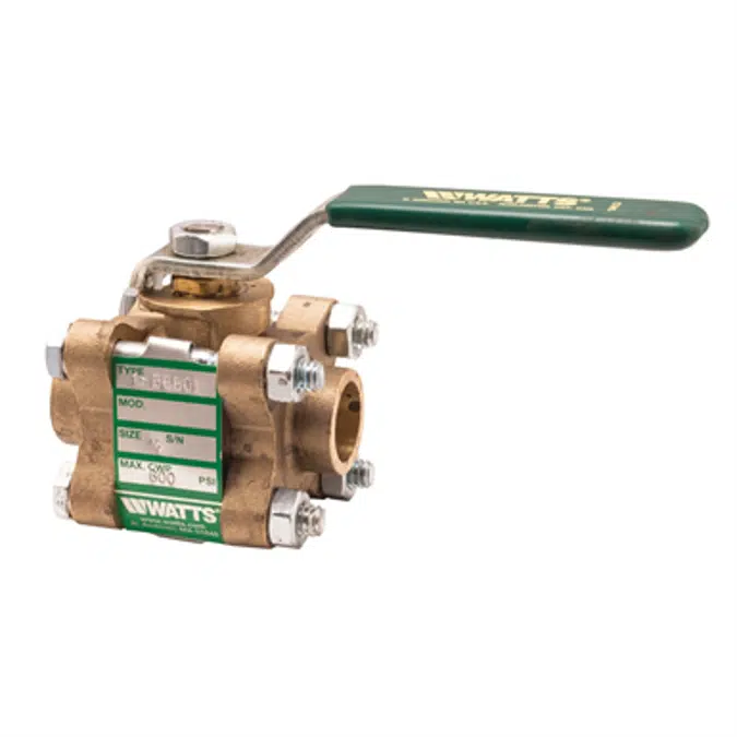 3-Piece, Full Port, Brass Ball Valves - B6800, B6801