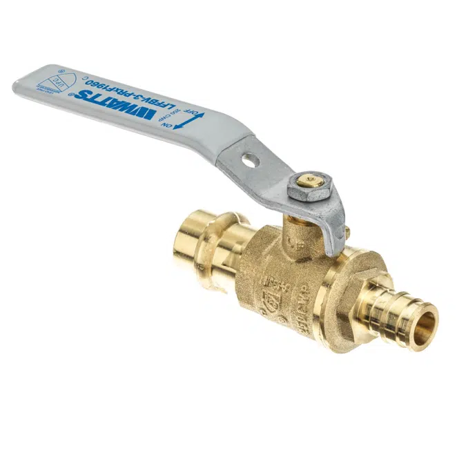 Lead Free* 2-Piece, Full Port, Brass Ball Valves with Integral Press x F1960 End Connections - LFFBV-3-PR-PEX