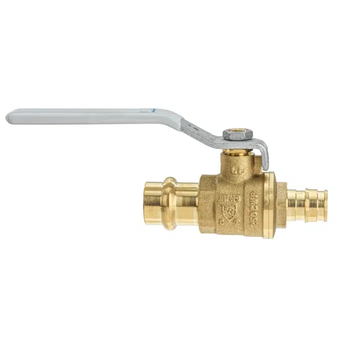 Lead Free* 2-Piece, Full Port, Brass Ball Valves with Integral Press x F1960 End Connections - LFFBV-3-PR-PEX