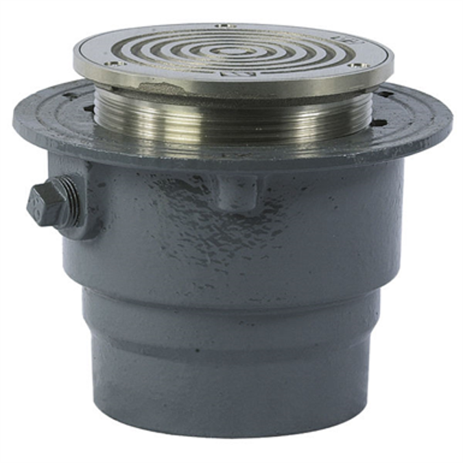 BIM objects Free download! Cast Iron Adjustable Floor Cleanout w