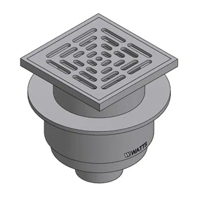 afbeelding voor Floor Drain with Square Stainless Steel Strainer - FD-1200-M