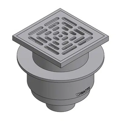 Image for Floor Drain with Square Stainless Steel Strainer - FD-1200-M