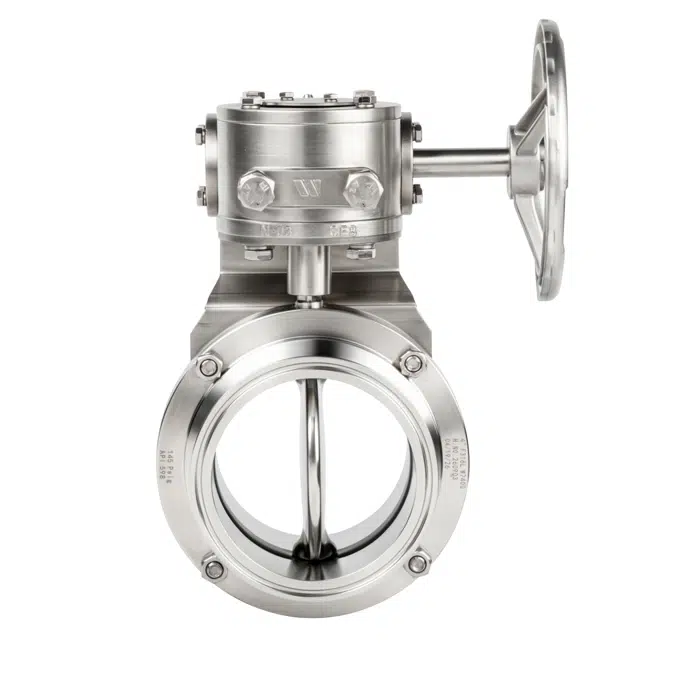 2-Piece Sanitary Butterfly Valve with Tri Clamp or Tube Weld Connections - Series W7000