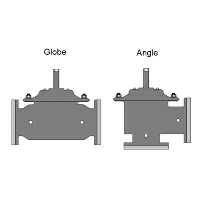 billede til Single Chamber Control Valve - Full Port with Mechanical Check - S400, S1400
