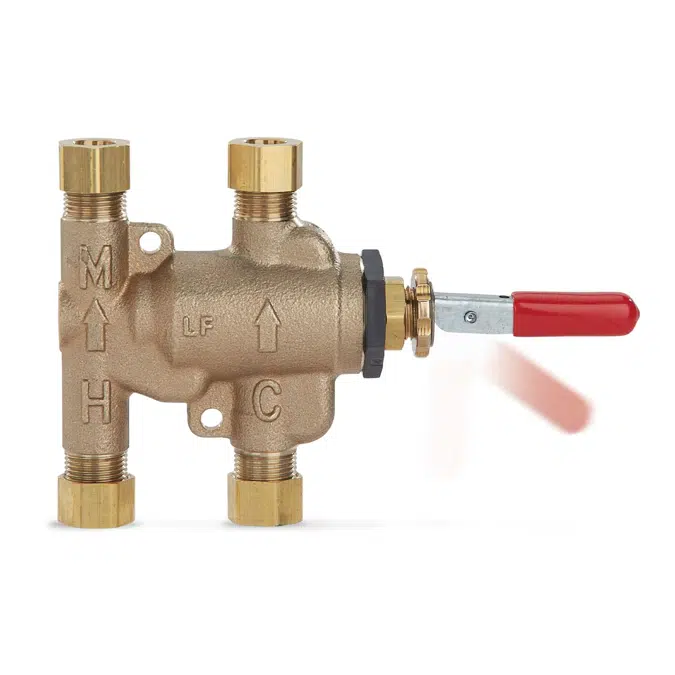 Lead Free* Under Sink Guardian Thermostatic Mixing Valves with Sanitizing Purge Lever, 3/8 IN - LFUSG-HWP