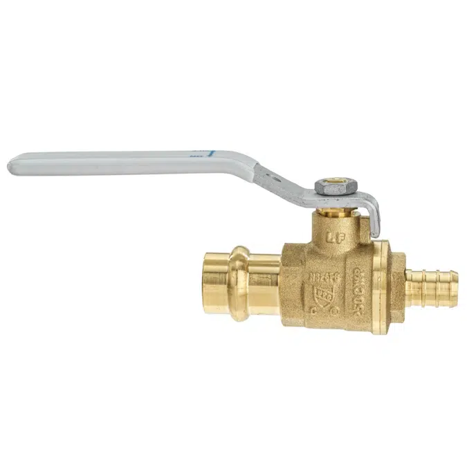  Lead Free* 2-Piece, Full Port, Brass Ball Valve with Integral Press x PEX Connections - LFFBV-3-PR-PEX