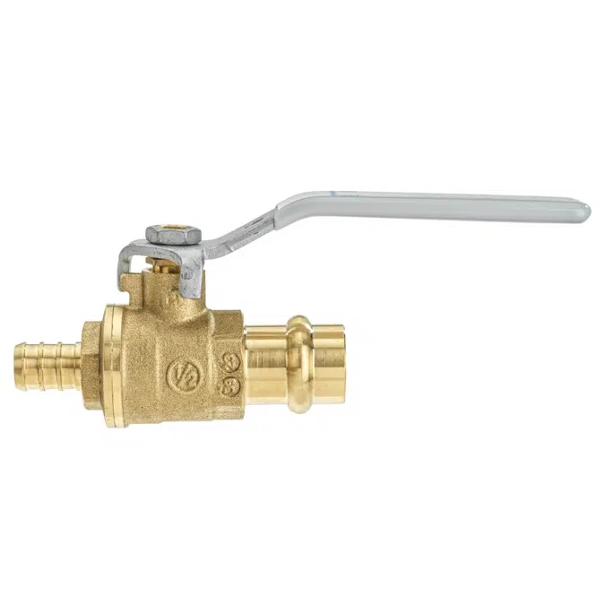  Lead Free* 2-Piece, Full Port, Brass Ball Valve with Integral Press x PEX Connections - LFFBV-3-PR-PEX