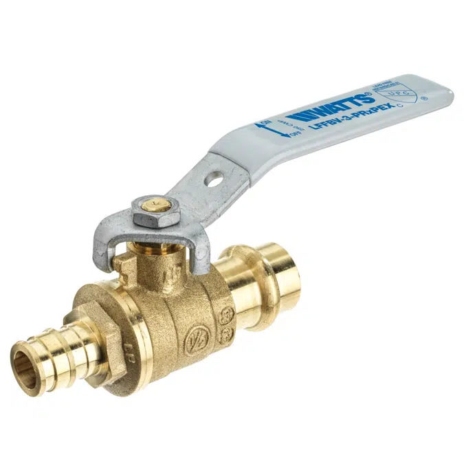  Lead Free* 2-Piece, Full Port, Brass Ball Valve with Integral Press x PEX Connections - LFFBV-3-PR-PEX
