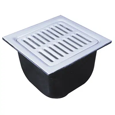 afbeelding voor 12 in.  Square x 8 in.  Deep Sanitary Floor Sink - FS-740