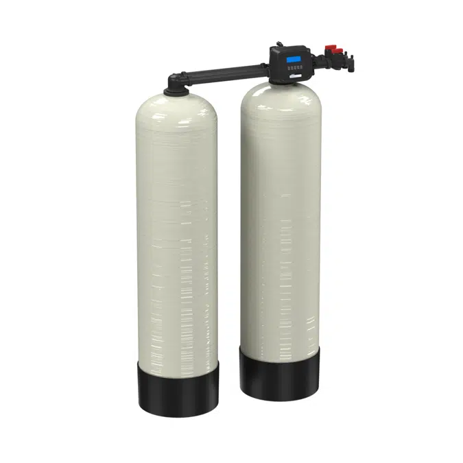 LOCKSMITH™ CLSTA-100 Series Twin Alternating Water Softeners, 30K-210K Grain Capacity, Pipe Size 1 IN - CLSTA-100