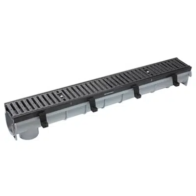 Image pour Dead Level® D - Pre-Sloped Polypropylene Trench Drain System with Ductile Iron Frame