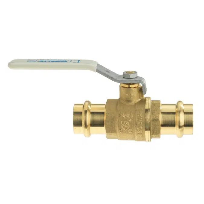 Lead Free* 2-Piece, Full Port, Brass Ball Valves with Integral Press Fitting End Connections, SS Ball and Stem - LFFBV-3-PR-SS