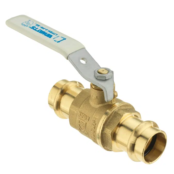 Lead Free* 2-Piece, Full Port, Brass Ball Valves with Integral Press Fitting End Connections, SS Ball and Stem - LFFBV-3-PR-SS