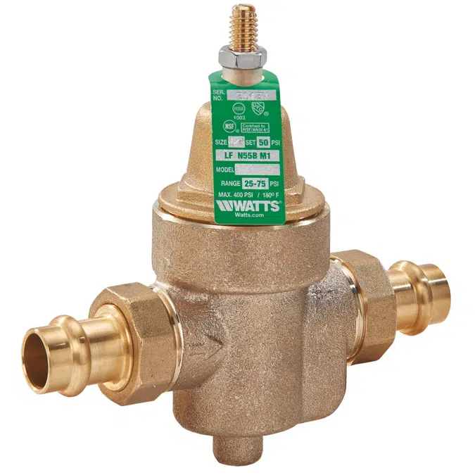 Lead Free* Water Pressure Reducing Valves, Sizes: 1/2 ‒ 1 IN - LFN55B-M1