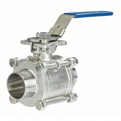 Image for 3-Piece Sanitary Ball Valves with Tri Clamp and Tube Weld Connections - Series W-6000