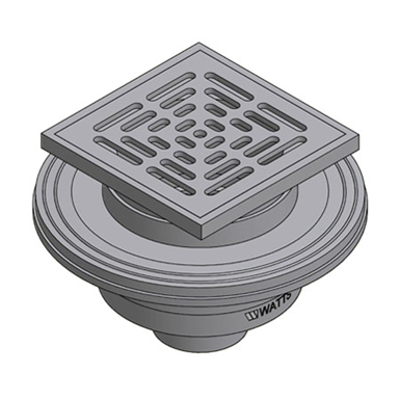 Image pour Floor Drain with Square Stainless Steel Strainer - FD-1100-M