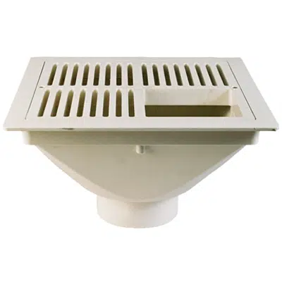 imazhi i 12 in.  Square PVC Sanitary Floor Sink - FS-500