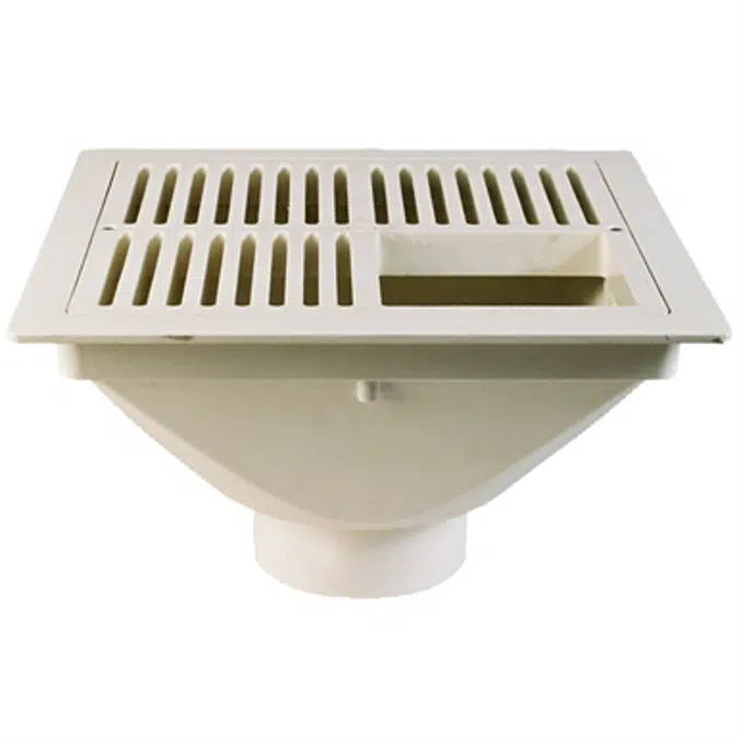 12 in.  Square PVC Sanitary Floor Sink - FS-500