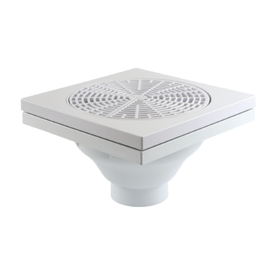 TriCore™ Composite Floor Sink 12" Square x 6" Deep PVC Sanitary Floor Sink - FS-530