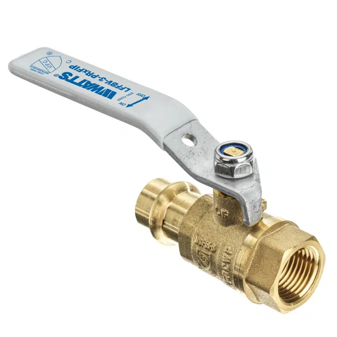 Lead Free* 2-Piece, Full Port, Brass Ball Valves with Integral Press x Female NPT Connections - LFFBV-3-PR-FIP