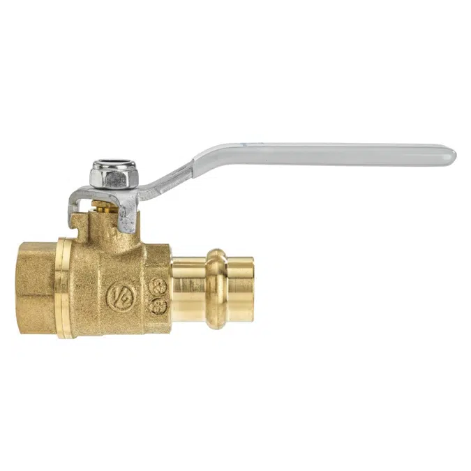 Lead Free* 2-Piece, Full Port, Brass Ball Valves with Integral Press x Female NPT Connections - LFFBV-3-PR-FIP