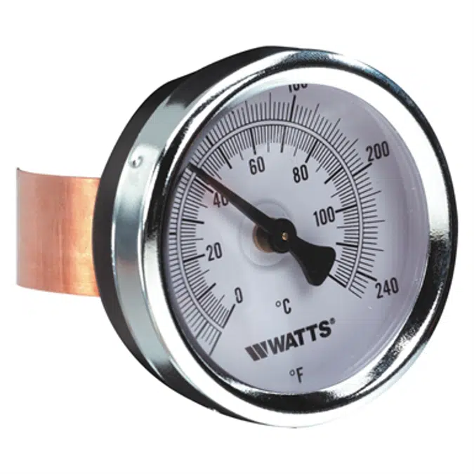 Bimetal Thermomet Temperature Gauge Clip-on Pipe With Spring Thermometer