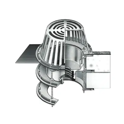 Image for Large Area Roof Drain with Sump Receiver, Adjustable Extension, and Deck Clamp - RD-100-BED