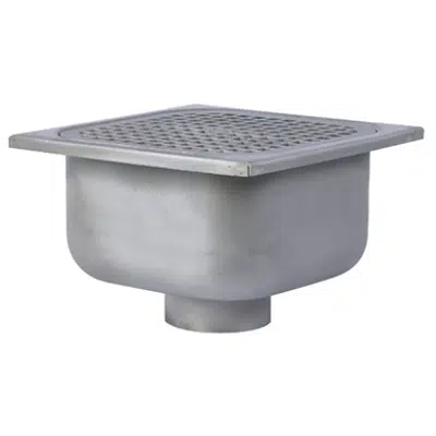 12 in.  Square x 6 in.  Deep Stainless Steel Sanitary Floor Sink - FS-780 için görüntü