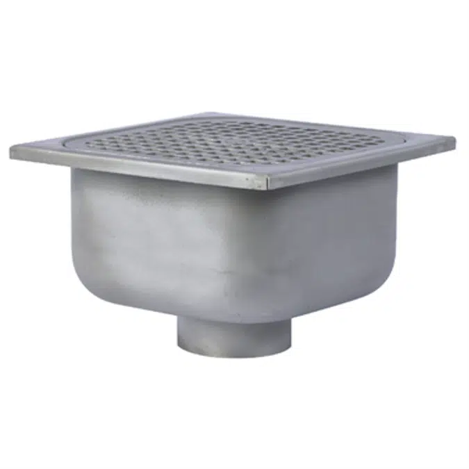 12 in.  Square x 6 in.  Deep Stainless Steel Sanitary Floor Sink - FS-780