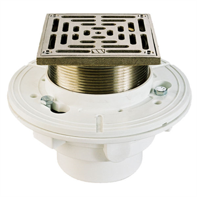 Laden Sie kostenfreie BIMInhalte aus BIMobject PVC/ABS Floor Drain with Square Strainer FD7
