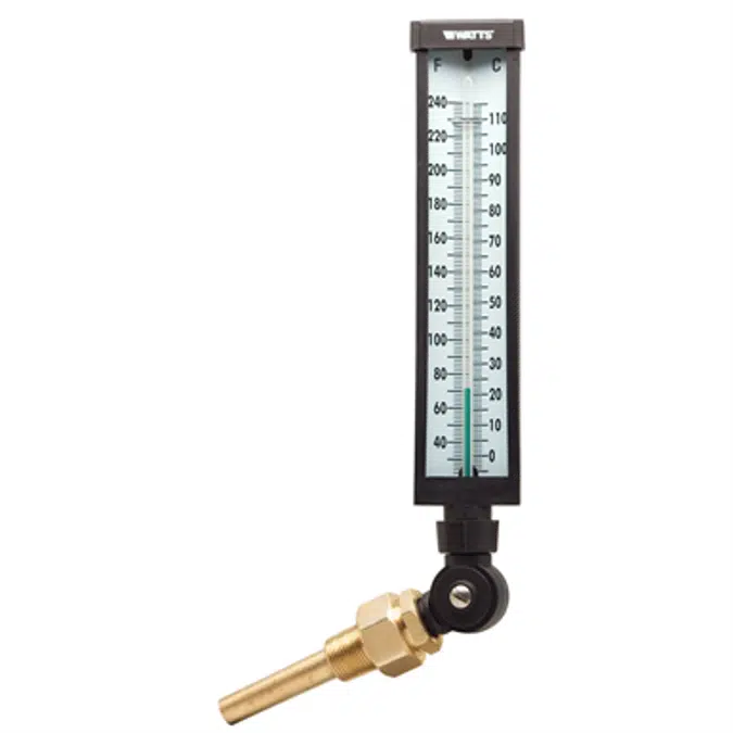 Lead Free* Liquid-Fill, Adjustable Angle Thermometer - LFTA