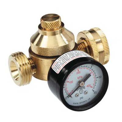 Image for Lead Free* Mini Brass Water Pressure Regulators with Hose Connections - LFH560