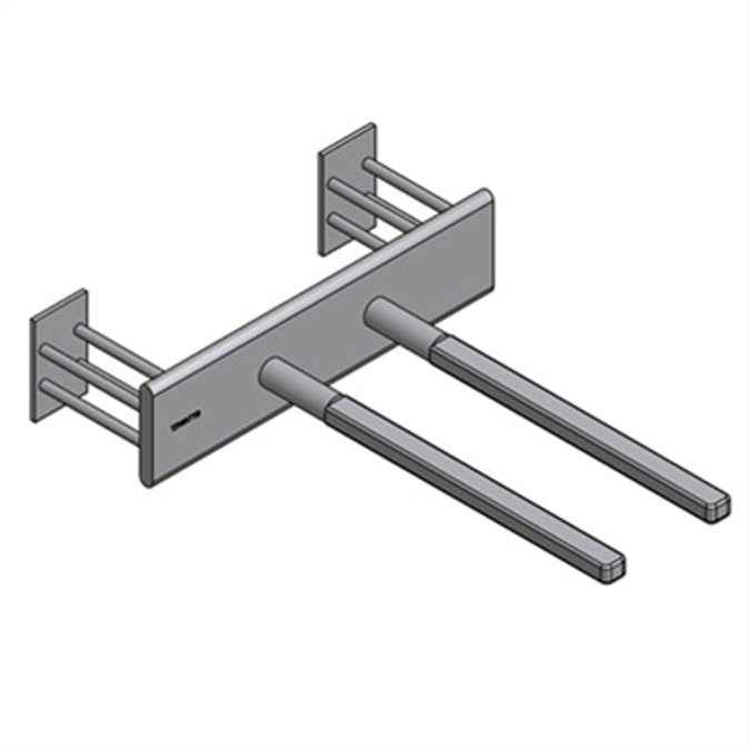 BIM object ดาวน์โหลดฟรี! Wall Mounted Concealed Arm 27x20 Track