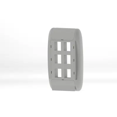 Image pour MediaFlex Rounded Edge Faceplate Kits, 6-port, Flush KeyConnect Inserts, Single-Gang