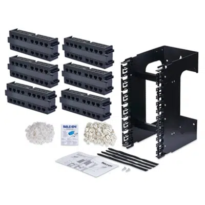 kép a termékről - 10GX REVConnect Wall-Mount Termination Kit Jack, 96-port