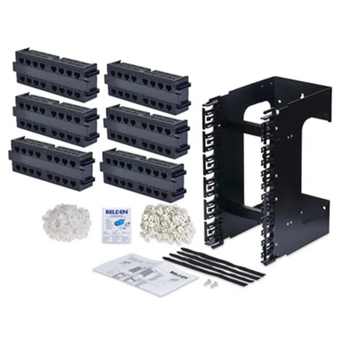 10GX REVConnect Wall-Mount Termination Kit Jack, 96-port