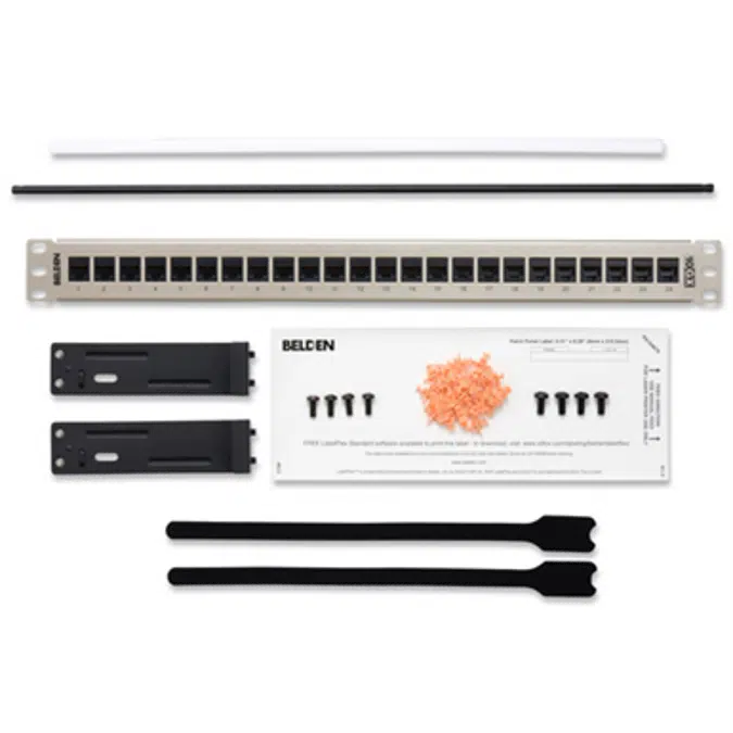 10GX KeyConnect Patch Panels (Flat, w/Jacks), 24-port, 1U