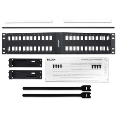 bild för KeyConnect Angled Patch Panel, 48-port, 2U